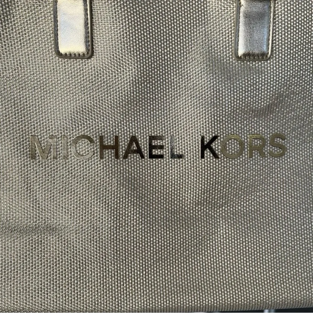 MICHAEL KORS Gold Tote Bag - Metallic Gold Women's Tote - Picture 5 of 10